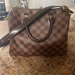 Damier Ebene Speedy 25 with Bandouliere